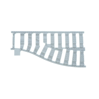 Ballast Plaat voor Wissel Rechts (2 noppen tussenruimte)