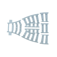 Ballast Plaat voor Drieweg Wissel (2 noppen tussenruimte)