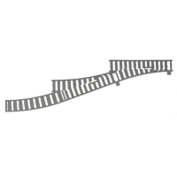 Ballast plaat voor 3 Sporig Rangeerterrein Links R148