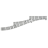 Ballast plaat voor 3 Sporig Rangeerterrein Links R148