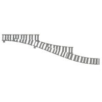 Ballast plaat voor 3 Sporig Rangeerterrein Rechts R148