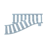 Ballast Plaat voor Wissel Links (4 noppen tussenruimte)