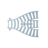 Ballast Plaat voor Drieweg Wissel (4 noppen tussenruimte)