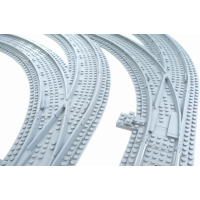 Ballast plaat voor Compact Switch Set - 1 x Rechts 2 x Links Wissel in bocht 90 graden R40