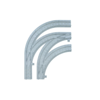 Ballast plaat voor Compact Switch Set - 2 x Rechts 1 x Links Wissel in bocht 90 graden R40