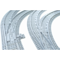 Ballast plaat voor Compact Switch Set - 2 x Rechts 1 x Links Wissel in bocht 90 graden R40