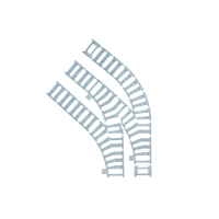 Ballast plaat voor Compact Switch Set - 1 x Rechts 2 x Links Wissel in bocht 45 graden R40