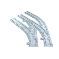 Ballast plaat voor Compact Switch Set - 1 x Rechts 2 x Links Wissel in bocht 45 graden R40