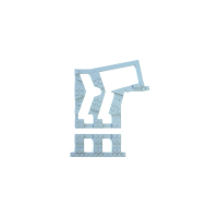 Ballast Plaat voor Engels Kruiswissel Adapter R104 Links
