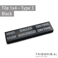 American Departure Board Tiles - Tile 1x4