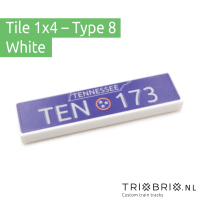 Amerikaanse Kentekenplaten - Tile 1x4