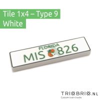 Amerikaanse Kentekenplaten - Tile 1x4