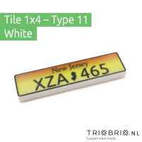 Amerikaanse Kentekenplaten - Tile 1x4