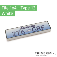 Amerikaanse Kentekenplaten - Tile 1x4
