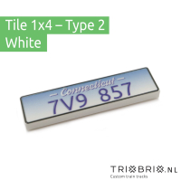 Amerikaanse Kentekenplaten - Tile 1x4