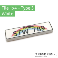 Amerikaanse Kentekenplaten - Tile 1x4