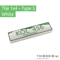 Amerikaanse Kentekenplaten - Tile 1x4