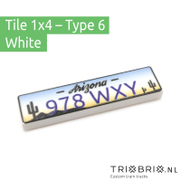 Amerikaanse Kentekenplaten - Tile 1x4