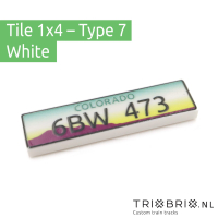 Amerikaanse Kentekenplaten - Tile 1x4