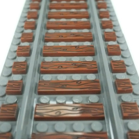 Tile Biels 1x4 Wood Grain Type 2 Reddish Brown 