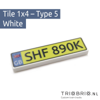 Engelse Kentekenplaten - Tile 1x4