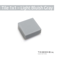 Clear Tile - Tile 1x1 200 stuks