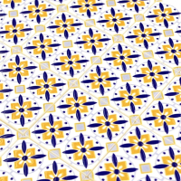 Tile Portugees 2x2 Type 1 Small Orange on White