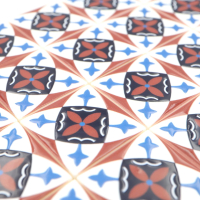 Tile Portugees 2x2 Type 10 medium Black on White