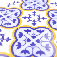 Tile Portugees 2x2 Type 11 large Dark Blue on White