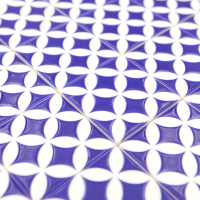 Tile Portugees 2x2 Type 12 medium Dark Blue on White