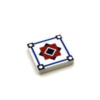 Tile Portugees 2x2 Type 4 Medium Red on White