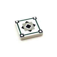 Tile Portugees 2x2 Type 4 Medium Dark Green on White