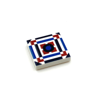 Tile Portugees 2x2 Type 5 Medium Red on White