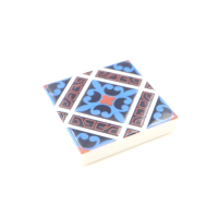 Tile Portugees 2x2 Type 6 Medium Orange on White