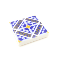 Tile Portugees 2x2 Type 6 Medium Yellow on White