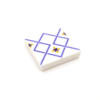 Tile Portugees 2x2 Type 7 small Yellow on White