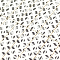 Tile Traanplaat 1x4 Type 1 Black on White