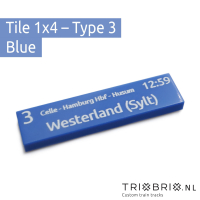 German Departure Board Tiles - Tile 1x4