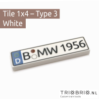 Duitse Kentekenplaten - Tile 1x4