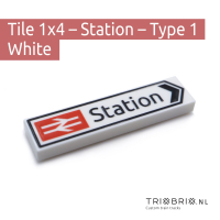 Railroad Signs - Tile 1x4