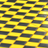 Tile Sign Schrikhek 1x4 Black on Yellow Right Dense