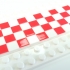 Tile 1x4 White Red Squares 1