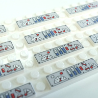 Tile 1x4 White Train Dashboard 1