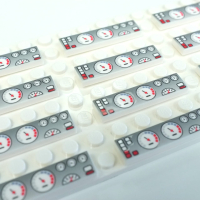 Tile 1x4 White Train Dashboard 3