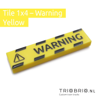 Warning Sign - Tile 1x4