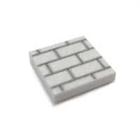 White Brick Wall - Tile 2x2