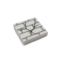 White Brick Wall - Tile 2x2