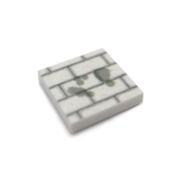 White Brick Wall - Tile 2x2