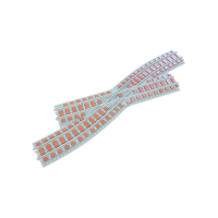 Ballast plaat voor smalspoor kruising 22 graden R84 Links