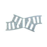 Ballast plaat voor smalspoor kruising C33 Links